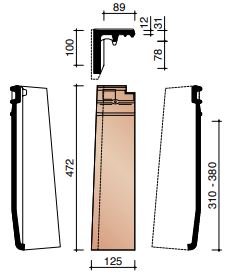 Migeon actua tuile de rive demi gauche blanc titane 923