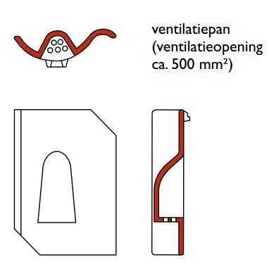 Lf oude holle tuile chatiere rouge vieilli