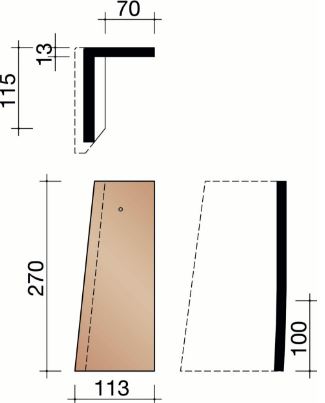 Esprit patrimoine tuile de rive gauche vert de lichen 896