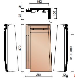 Migeon actua tuile de rive droite blanc titane 923