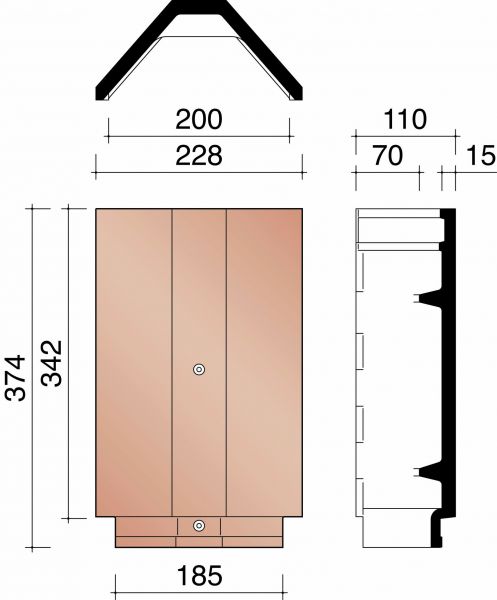 Migeon actua/vauban faitiere/aretier angulaire vauban brun 682