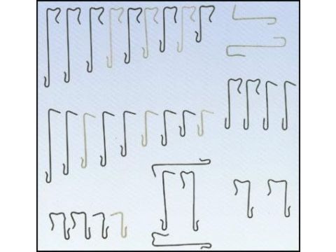 Inox crochet a agrafer c-color/noir 130/2,7 f17 latte 25 500pcs/bt eur/bt “qualité inox aisi430”