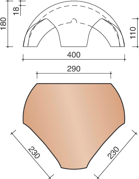 Ovh/vhv jonction 1 faitiere 1200/2 aretiers 3100 bleu fume 706